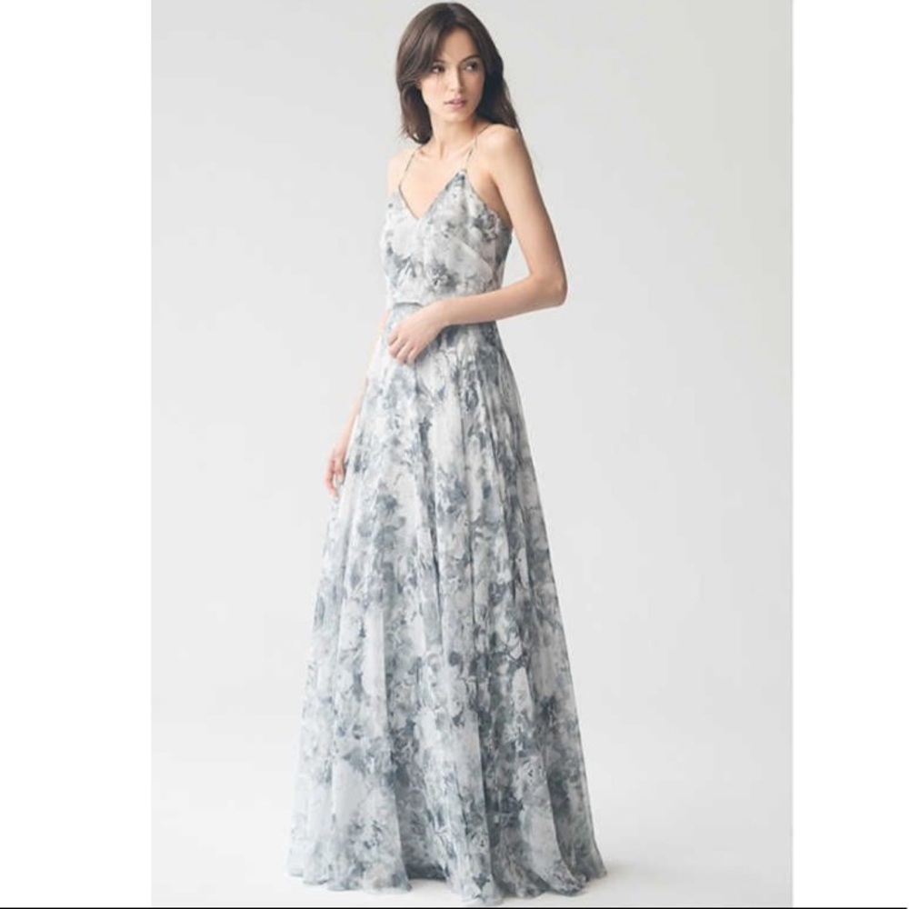 Jenny Yoo Inesse watercolor garden dress